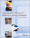 Cover: Managing Product and Service Development: Text and Cases - McGraw-Hill Professional