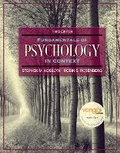 Cover: Fundamentals of Psychology in Context - Pearson