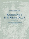 Cover: Piano Quartet No. 1 in G Minor Arranged for Piano and Wind Quintet: Score and Parts - Oxford University Press Inc