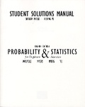 Cover: Student Solutions Manual for Probability & Statistics for Engineers & Scientists - Pearson