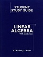 Cover: Student Study Guide for Linear Algebra with Applications - Pearson