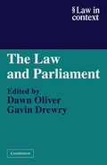 Cover: The Law and Parliament - Cambridge University Press