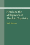 Cover: Hegel and the Metaphysics of Absolute Negativity - Cambridge University Press