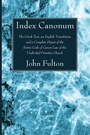 Cover: Index Canonum - Wipf & Stock Publishers