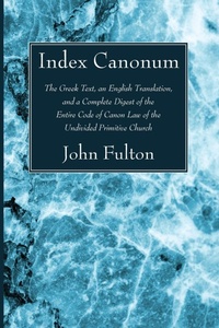 Enlarge image Cover: Index Canonum - Wipf & Stock Publishers