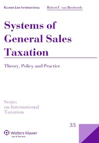Enlarge image Cover: Systems of General Sales Taxation - Kluwer Law International