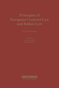 Cover: Principles of European Contract Law and Italian Law - Kluwer Law International