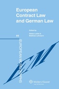 Cover: European Contract Law and German Law - Kluwer Law International