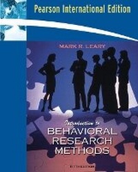 Enlarge image Cover: Introduction to Behavioral Research Methods - Pearson
