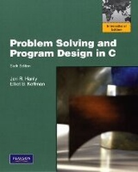 Abbildung von: Problem Solving and Program Design in C - Pearson