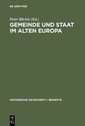 Cover: Gemeinde und Staat im Alten Europa - De Gruyter Oldenbourg