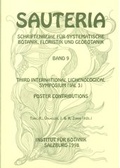 Cover: Sauteria 9: Third International Lichenological Symposium (IAL 3) - Just, A