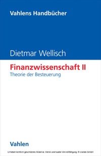 Abbildung von: Finanzwissenschaft II: Theorie der Besteuerung - Vahlen