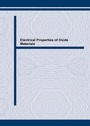 Cover: Electrical Properties of Oxide Materials - Trans Tech Publications Ltd
