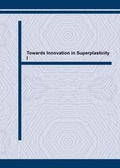 Cover: Towards Innovation in Superplasticity I - Trans Tech Publications Ltd