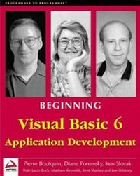 Abbildung von: Beginning VB Application Development - WROX Press Ltd