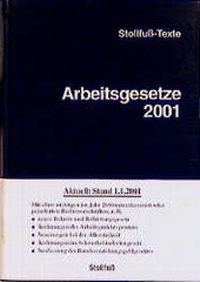 Enlarge image Cover: Arbeitsgesetze 2001 - Stollfuß