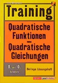 Cover: Training Quadratische Funktionen - Quadratische Gleichungen - Klett