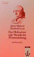 Cover: Der Hofmeister oder Vorteile der Privaterziehung - Klett
