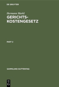 Enlarge image Cover: Gerichtskostengesetz - De Gruyter
