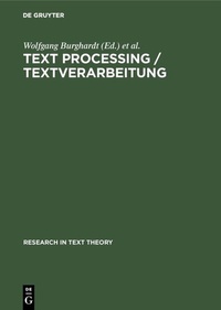 Abbildung von: Text Processing / Textverarbeitung - De Gruyter