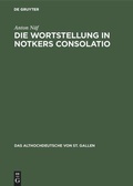 Cover: Die Wortstellung in Notkers Consolatio - De Gruyter