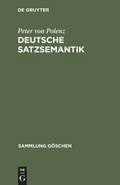Cover: Deutsche Satzsemantik - De Gruyter