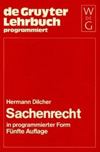 Enlarge image Cover: Sachenrecht in programmierter Form - De Gruyter