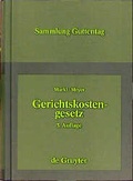 Cover: Gerichtskostengesetz - De Gruyter