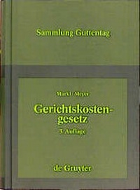 Enlarge image Cover: Gerichtskostengesetz - De Gruyter
