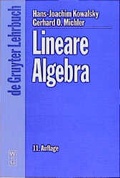 Cover: Lineare Algebra - De Gruyter