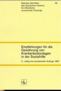 Cover: Empfehlungen f&uuml;r die Gew&auml;hrung von Krankenkostzulagen in der Sozialhilfe - Kohlhammer