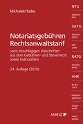 Cover: Notariatsgeb&uuml;hren und Rechtsanwaltstarif - Manz