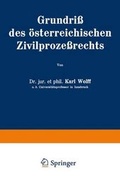 Cover: Grundriss des &ouml;sterreichischen Zivilprozessrechts - Springer