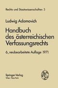 Cover: Handbuch des &ouml;sterreichischen Verfassungsrechts - Springer