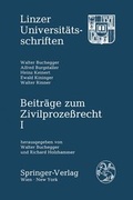 Cover: Beitr&auml;ge zum Zivilprozessrecht I - Springer