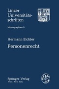 Cover: Personenrecht - Springer