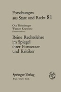 Cover: Reine Rechtslehre im Spiegel ihrer Fortsetzer und Kritiker - Springer