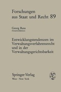 Cover: Entwicklungstendenzen im Verwaltungsverfahrensrecht und in der Verwaltungsgerichtsbarkeit - Springer