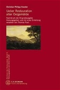 Cover: Ueber Restauration alter Oelgem&auml;lde - Dornier