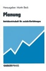 Cover: Planung - Springer Gabler