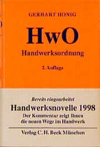 Bild vergrößern Bild: Handwerksordnung - C.H.BECK