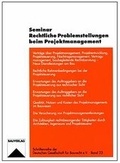 Cover: Seminar Rechtliche Problemstellungen beim Projektmanagement - Vieweg+Teubner Verlag