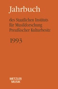 Cover: Jahrbuch des Staatlichen Instituts f&uuml;r Musikforschung (SIM) Preussischer Kulturbesitz, 1993 - J.B. Metzler