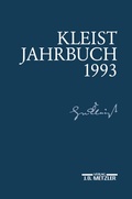 Cover: Kleist-Jahrbuch 1993 - J.B. Metzler
