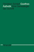 Cover: Goethes &Auml;sthetik - J.B. Metzler