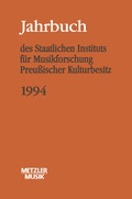 Cover: Jahrbuch des Staatlichen Instituts f&uuml;r Musikforschung (SIM) Preussischer Kulturbesitz, 1994 - J.B. Metzler