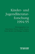 Cover: Kinder- und Jugendliteraturforschung 1994/95 - J.B. Metzler
