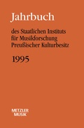 Cover: Jahrbuch des Staatlichen Instituts f&uuml;r Musikforschung (SIM) Preussischer Kulturbesitz, 1995 - J.B. Metzler