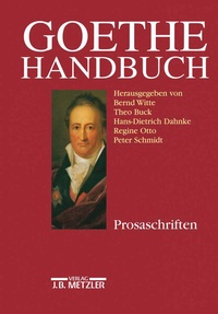 Enlarge image Cover: Goethe-Handbuch - J.B. Metzler